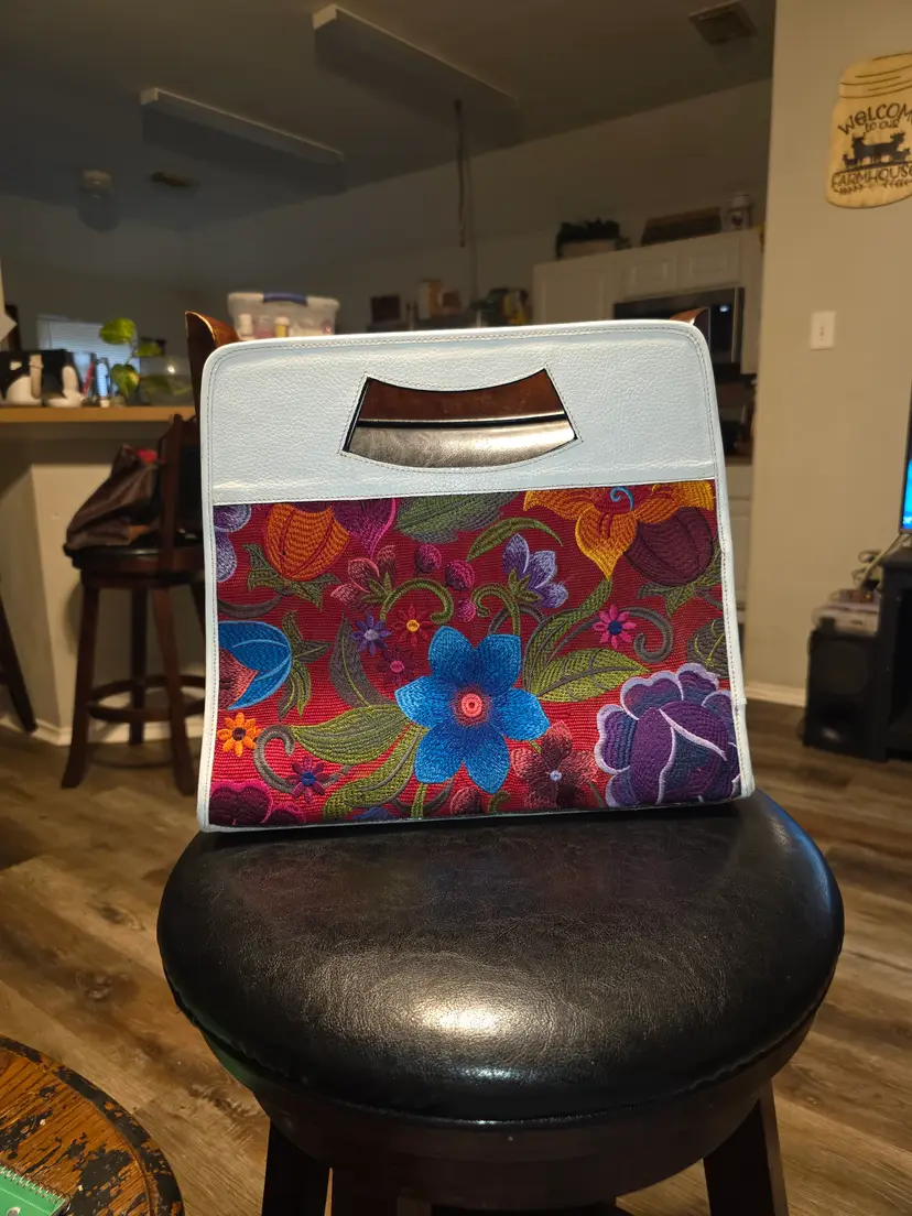 Vibrant Floral Retro Tote Bag
