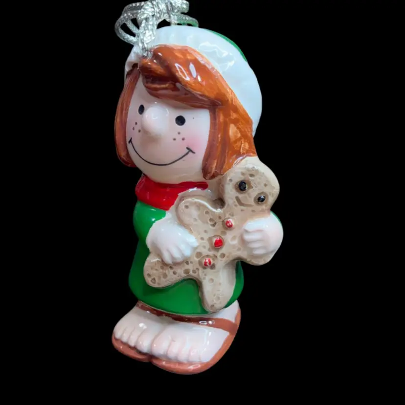 #01 - Vintage Japan Peanuts Ornament 1982 Peppermint Patty 2 7/8”