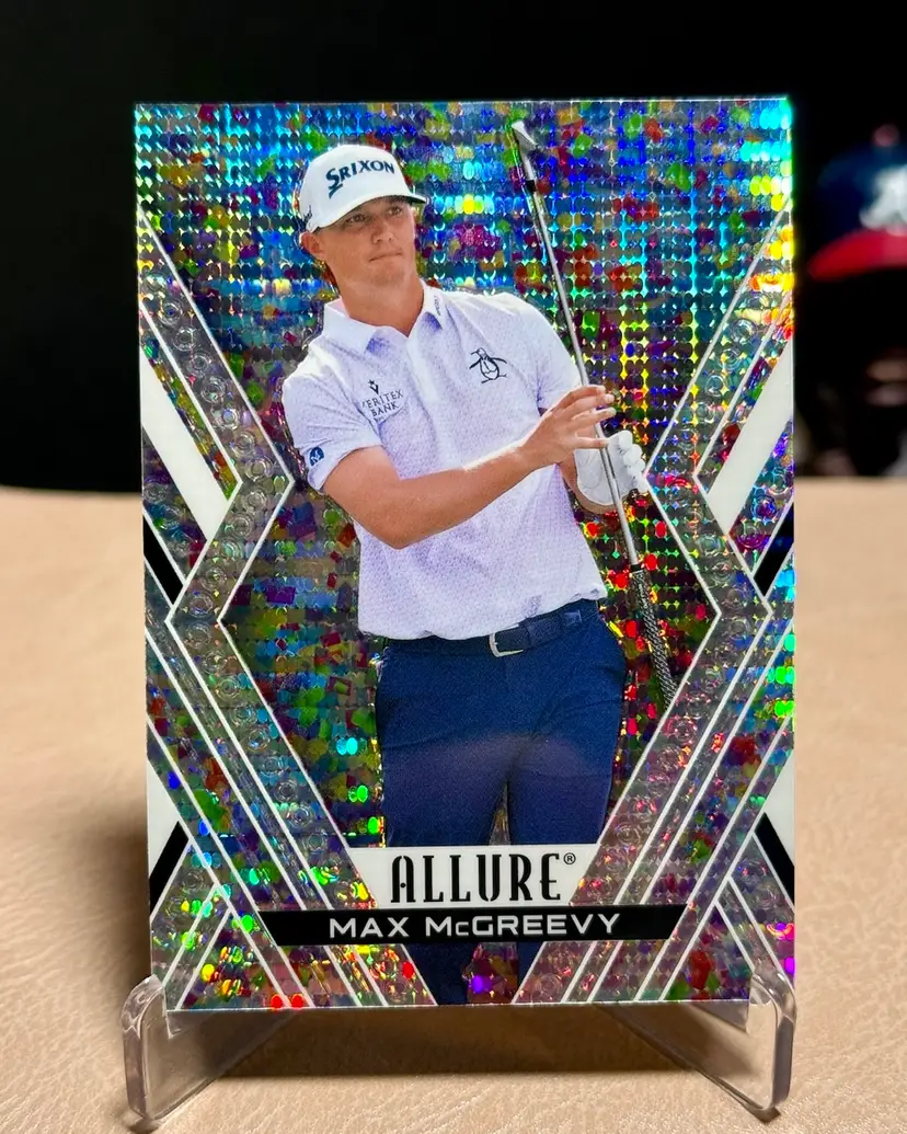 Max McGreevy 2026 Upper Deck Allure #37 Glitter Bomb Insert Golf Card