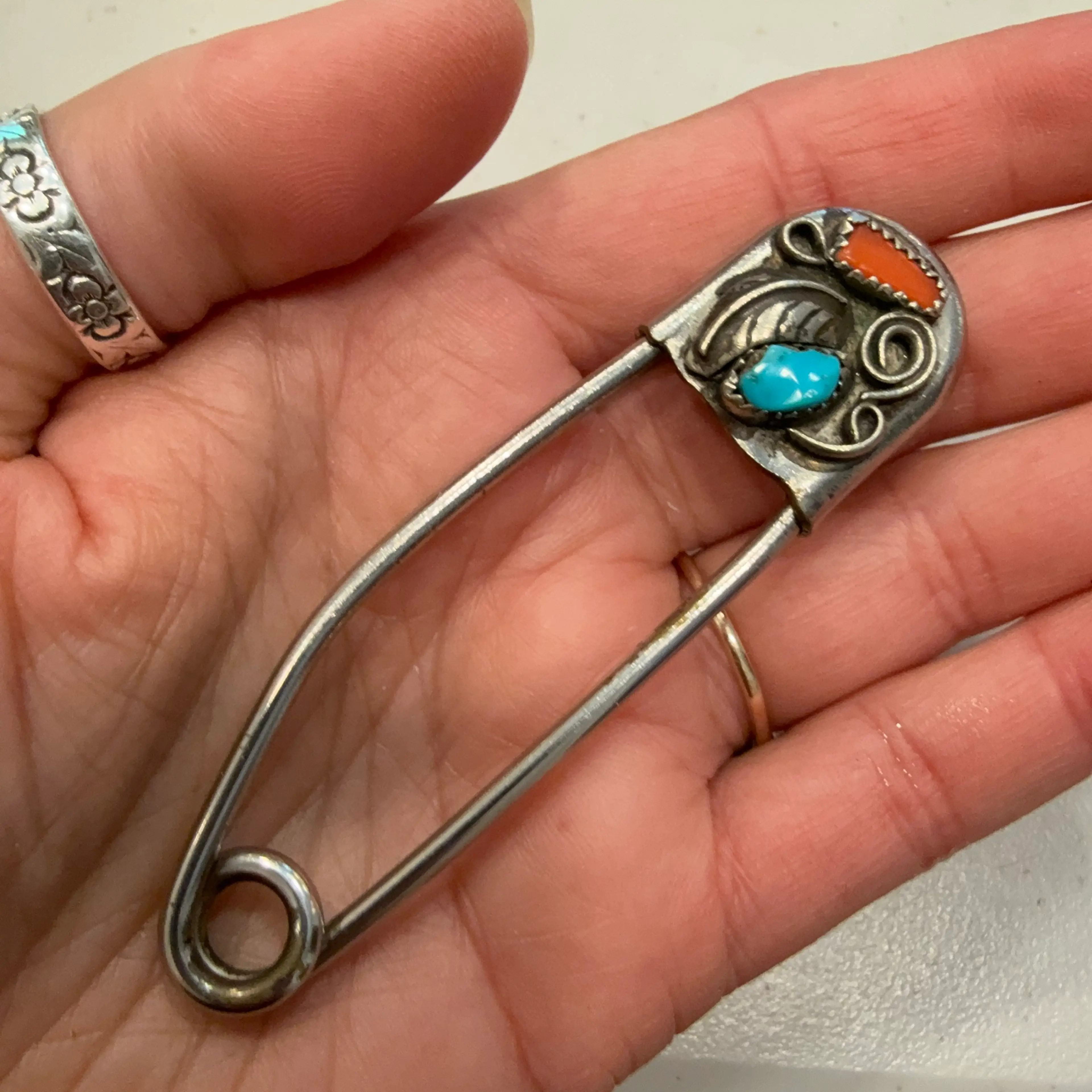 Vintage Wonderland · Vintage Navajo Turquoise & Coral Sterling