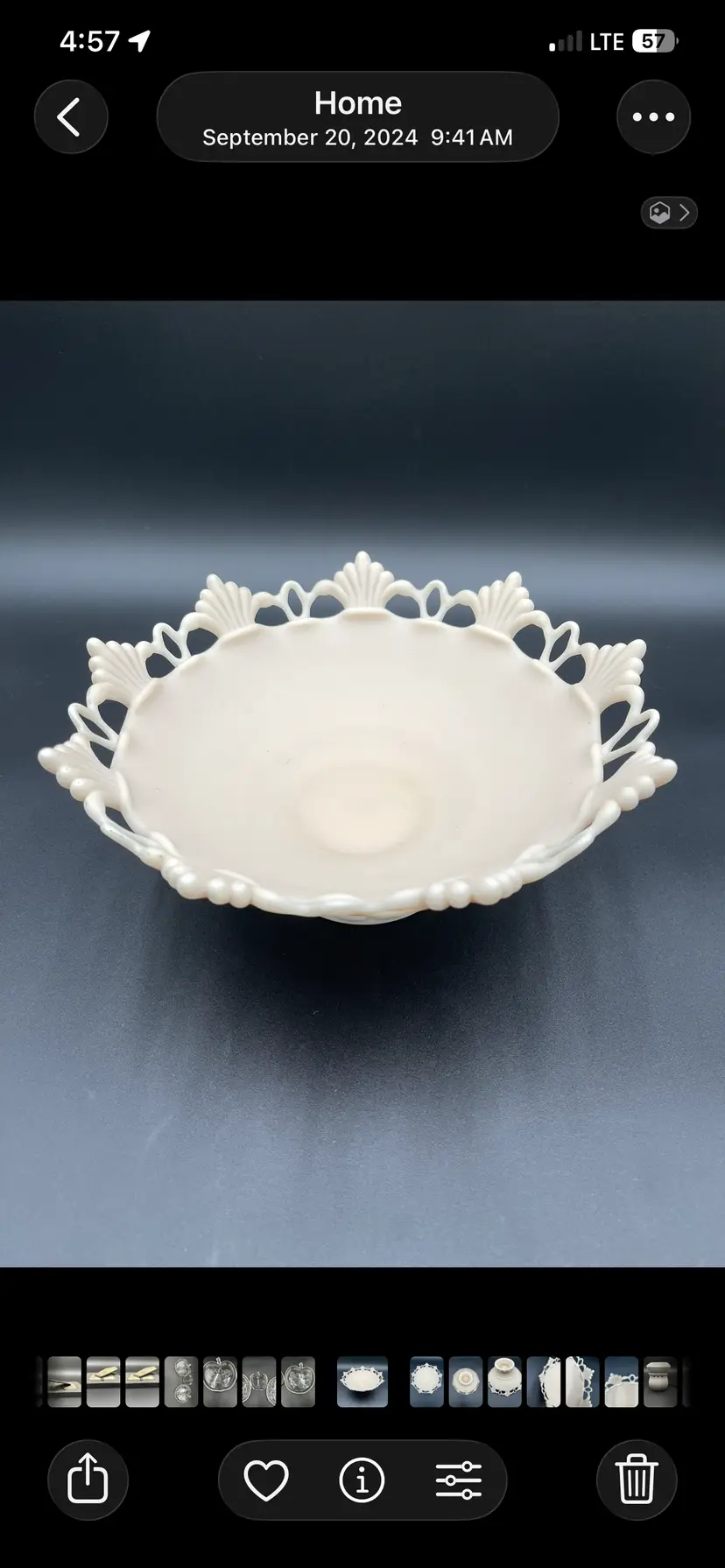 Vintage Westmoreland Ring and Petal Pedestal Bowl