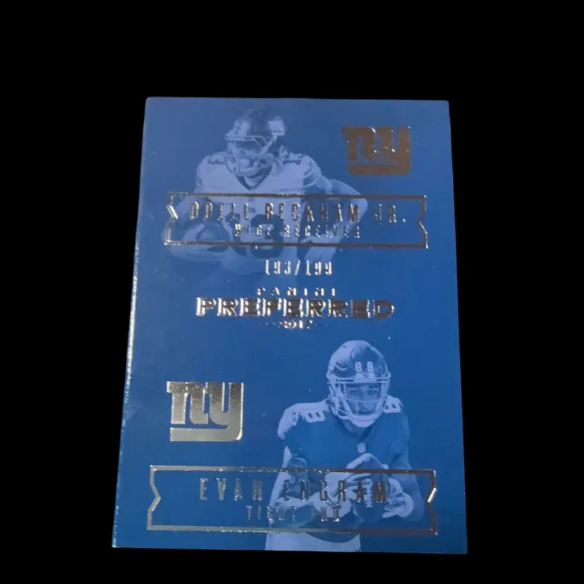 Odell Beckham Jr Evan Engram Panini Preferred Memorabilia Booklet /199 New York Giants