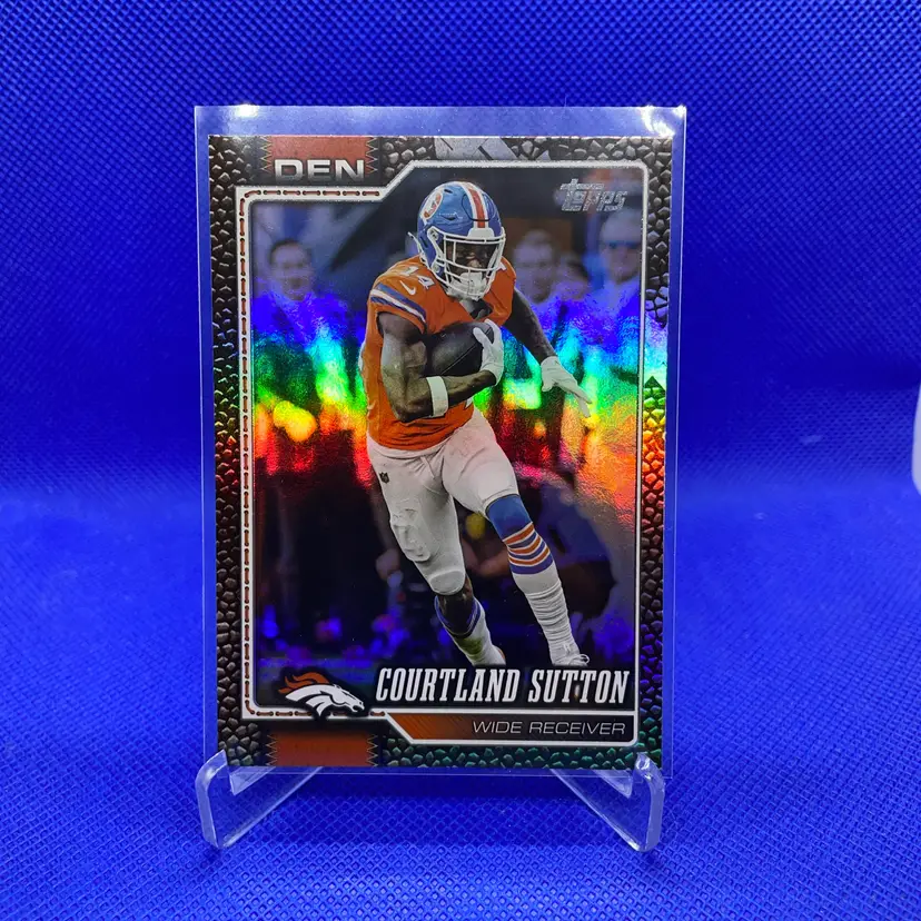 2026 Topps Courtland Sutton Leather Foil Denver Broncos