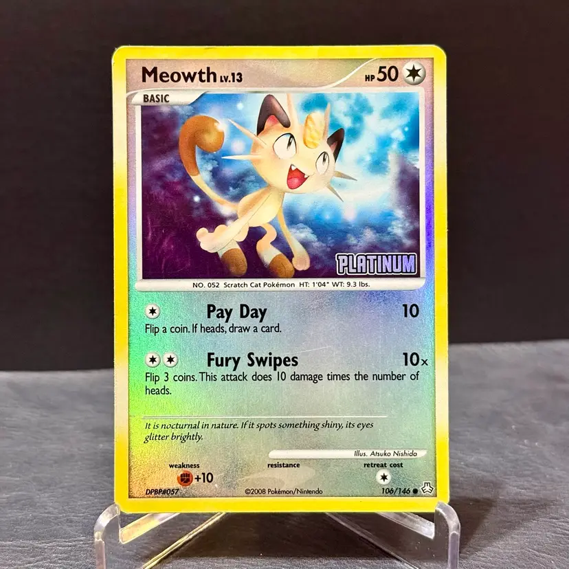 Pokemon Meowth 106/146 Legends Awakened Reverse Holo