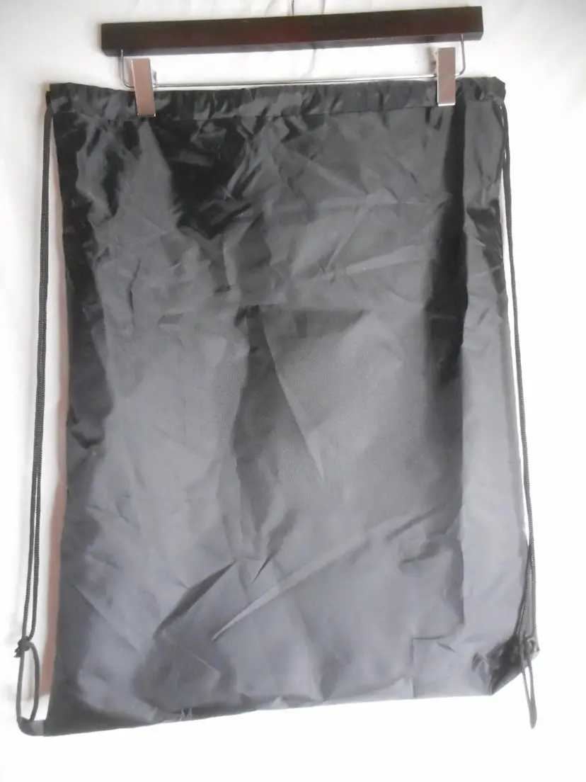 CollieBall logo nylon string backpack black white large size 17" x 22"