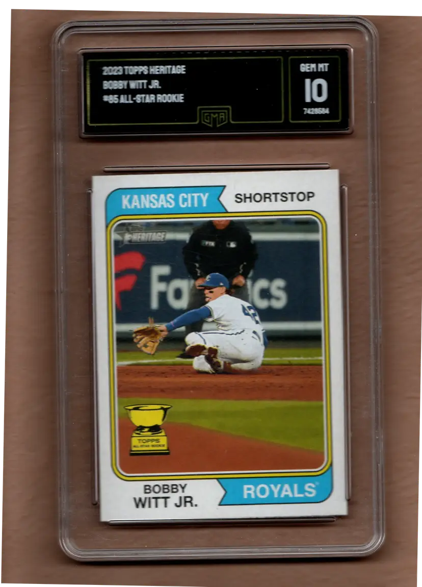 Bobby Witt Jr. 2023 Topps Heritage #95 All-Star Rookie Kansas City Royals GEM MT GMA 10