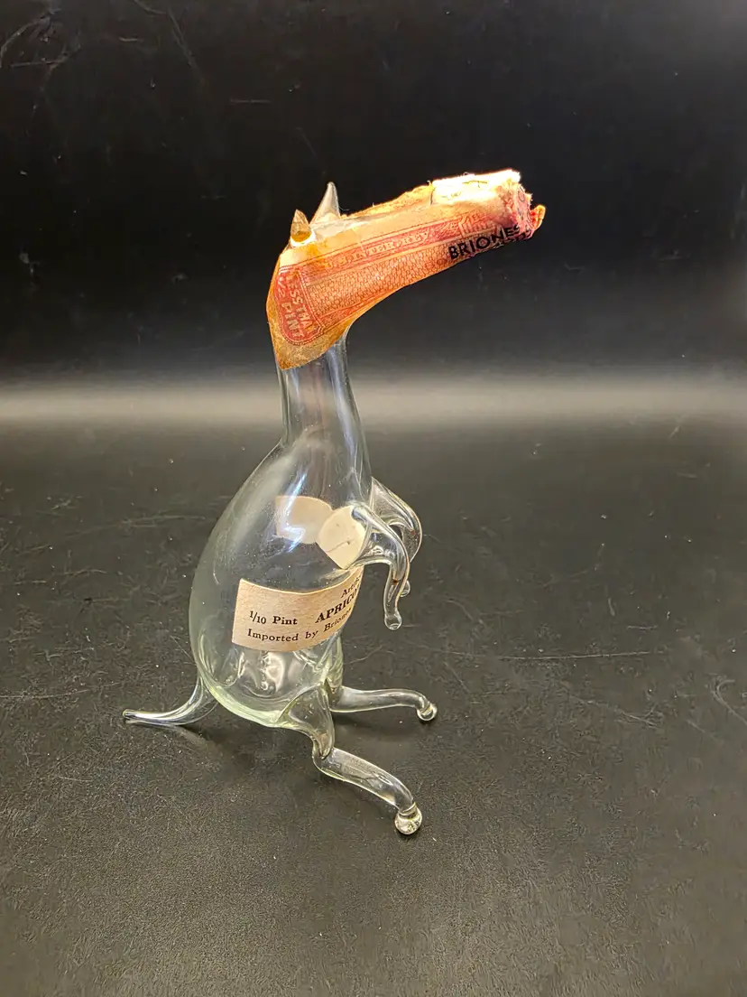 Briones Kangaroo Empty Apricot Liquor Bottle
