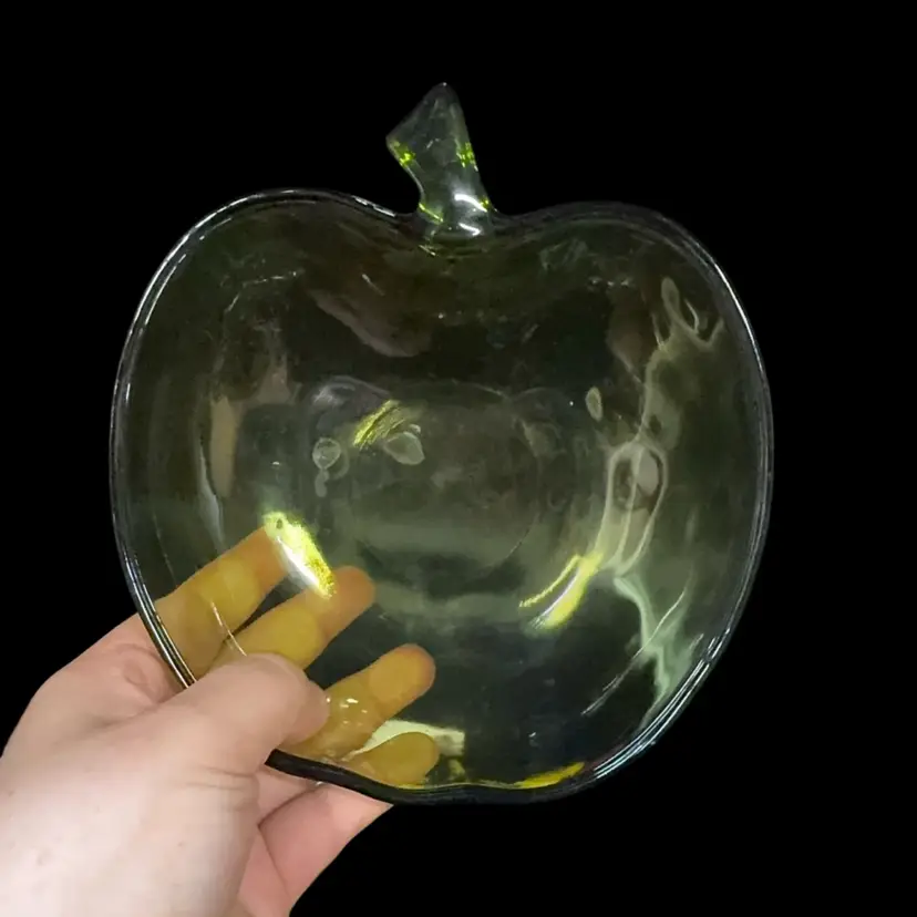 Green Hazel Atlas apple Bowl
