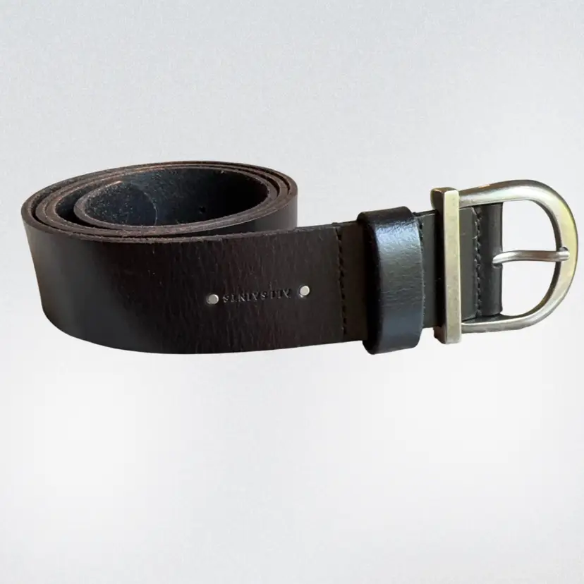 Women’s All Saints Black Leather Belt Size Large