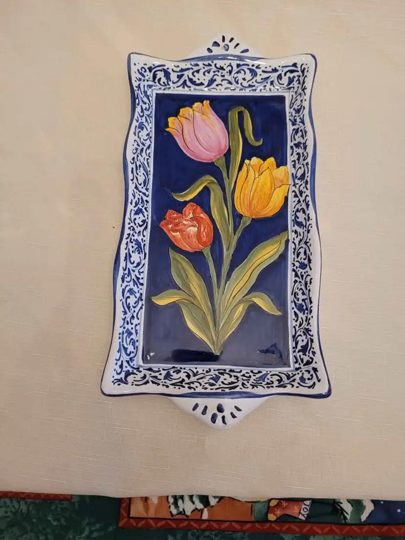 Hand-Painted Ceramic Tray -- Keesal & Mathews