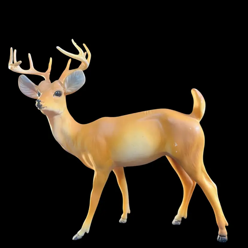 Vintage Hard Plastic 10 Point White Tail Buck