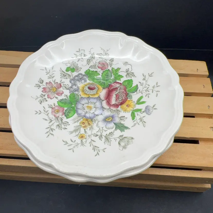 Royal Dalton Malvern Print Set Of Two 5” Plates Made In England