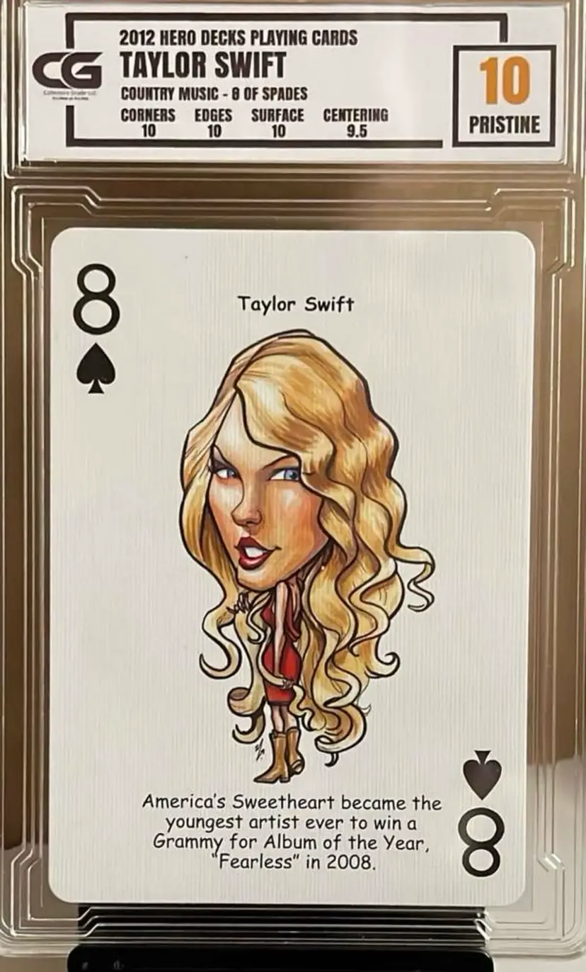 8♠ Taylor Swift 2012 Hero Decks Country Music Legends Playing Cards CG 10