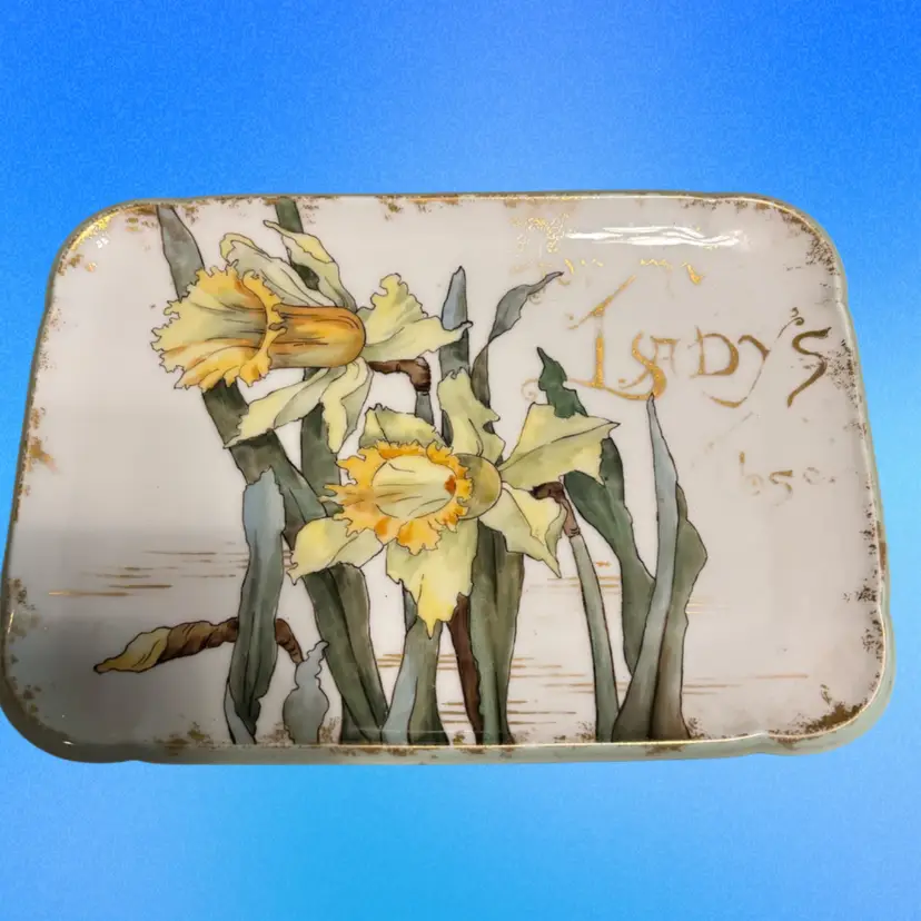Limoges 10” X 5.5” Rectangle Vanity Tray Signed/dated