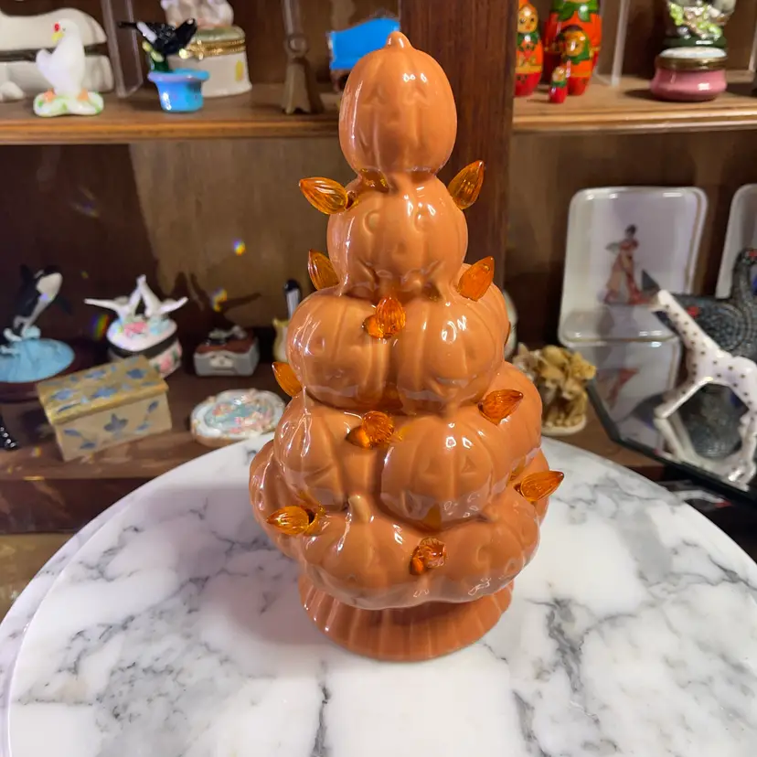 36-light Up Ceramic Pumpkin Tree Halloween