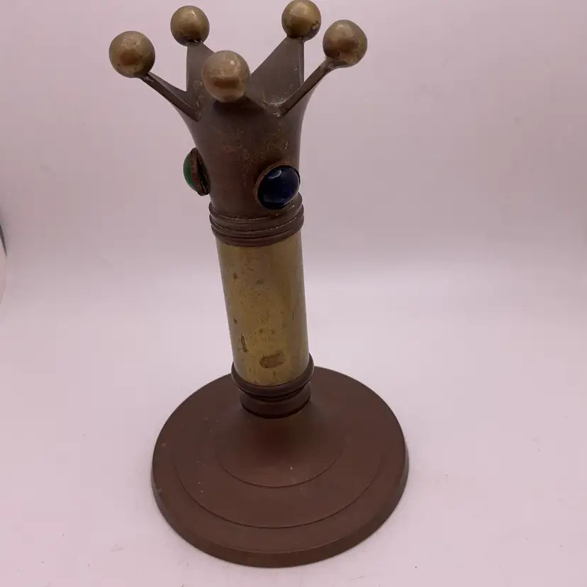 Decorative Brass Taper Candle Holder 6"