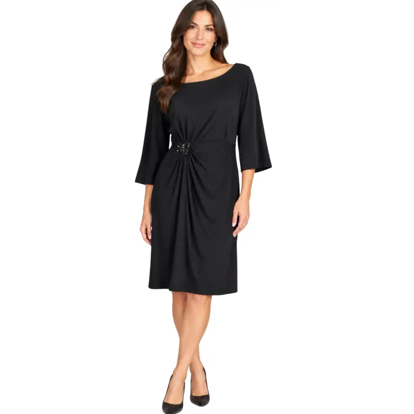 Black Dress with Sequin Detail - Size 1X