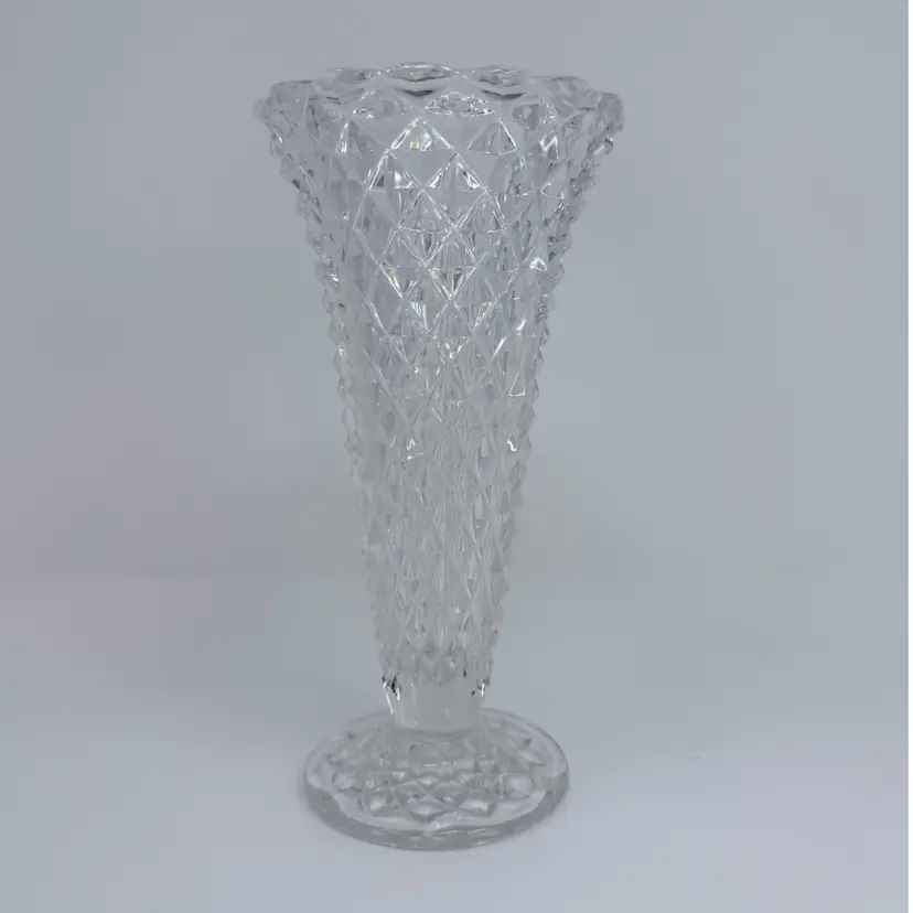 Vintage Princess House Diamond Cut Vase