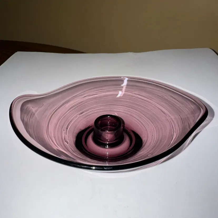 Viking Glass Epic Amethyst Purple Candle Holder Bowl