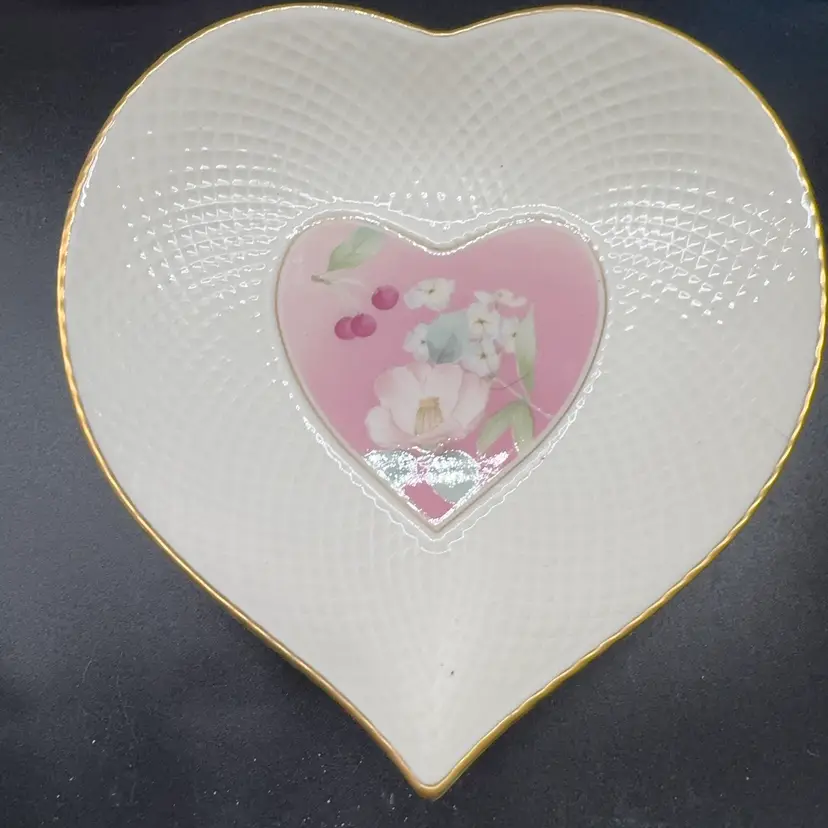 Vintage Mikasa Pink Botanical Dish
