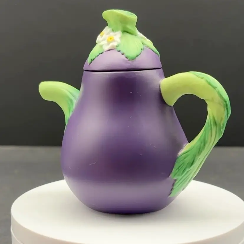 Avon Mini Eggplant Teapot | Vintage 1996