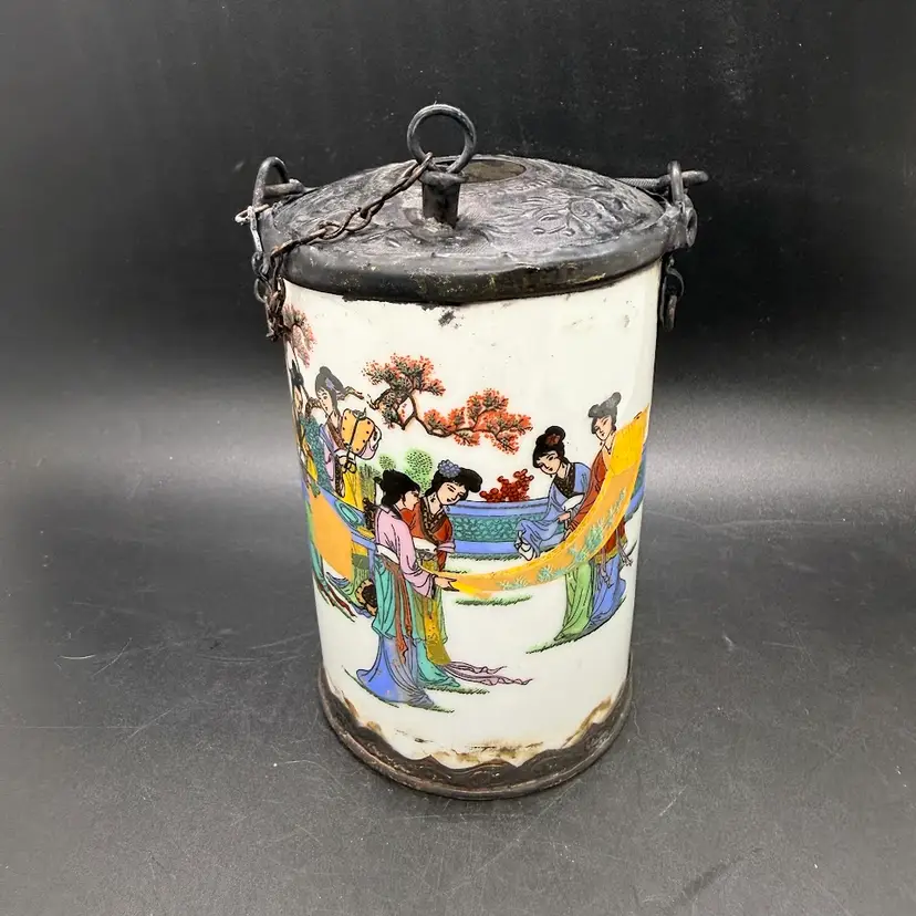 Antique Chinese Porcelain Water Pipe Qianlong Qing Dynasty 1700s