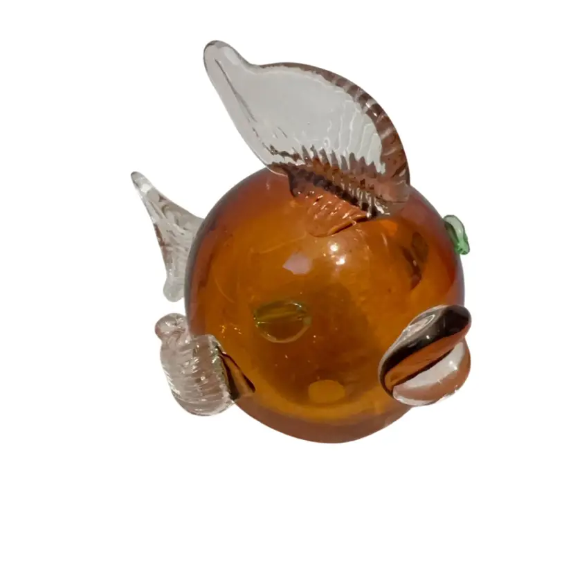 Amber Art Glass Fish