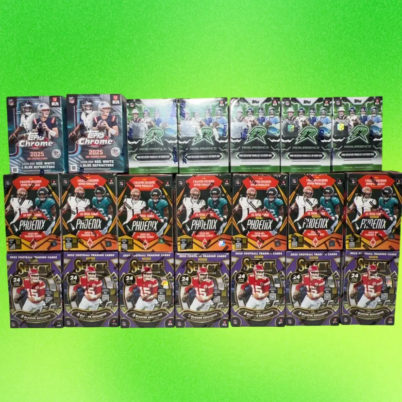 2025 Topps & Panini Football 21 Blaster Box Live Team Rip MBB2018 (stacked shipping)