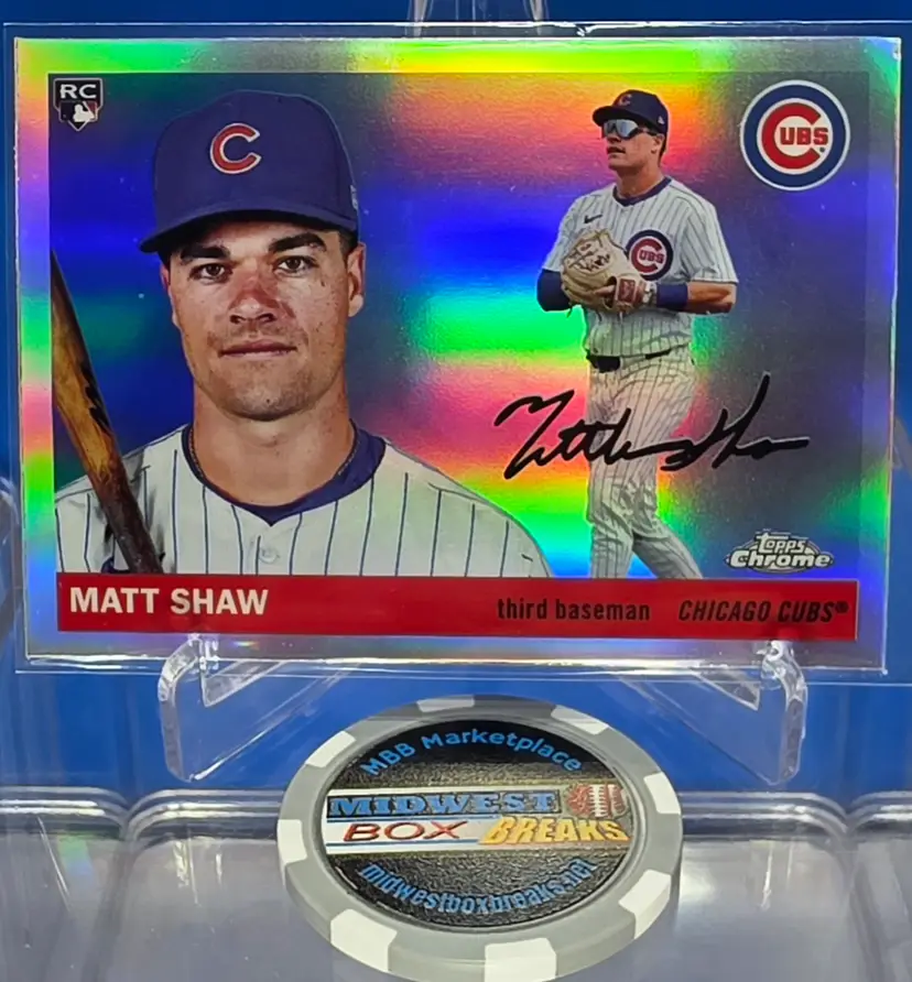 Matt Shaw 2025 Topps Chrome Platinum Anniversary RC Refractor Chicago Cubs