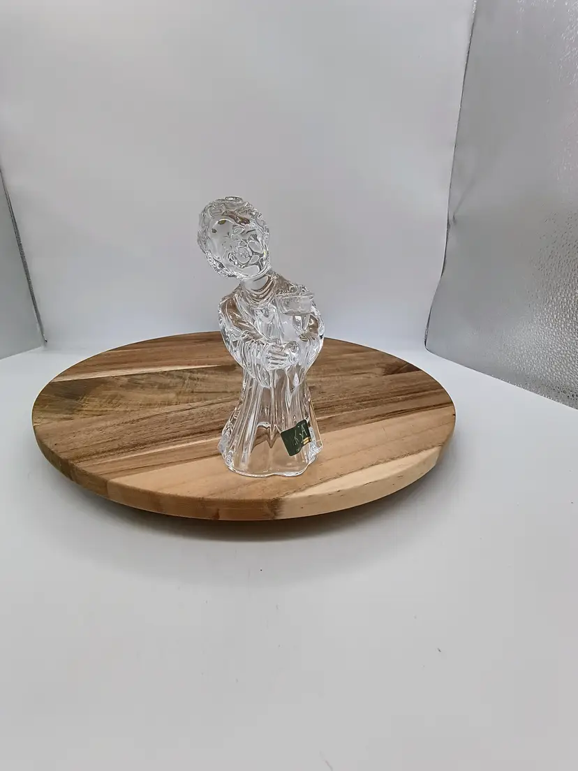Mikasa Crystal Choir Angel Cherub Candle Holder SN094/550 with Sticker no Box.