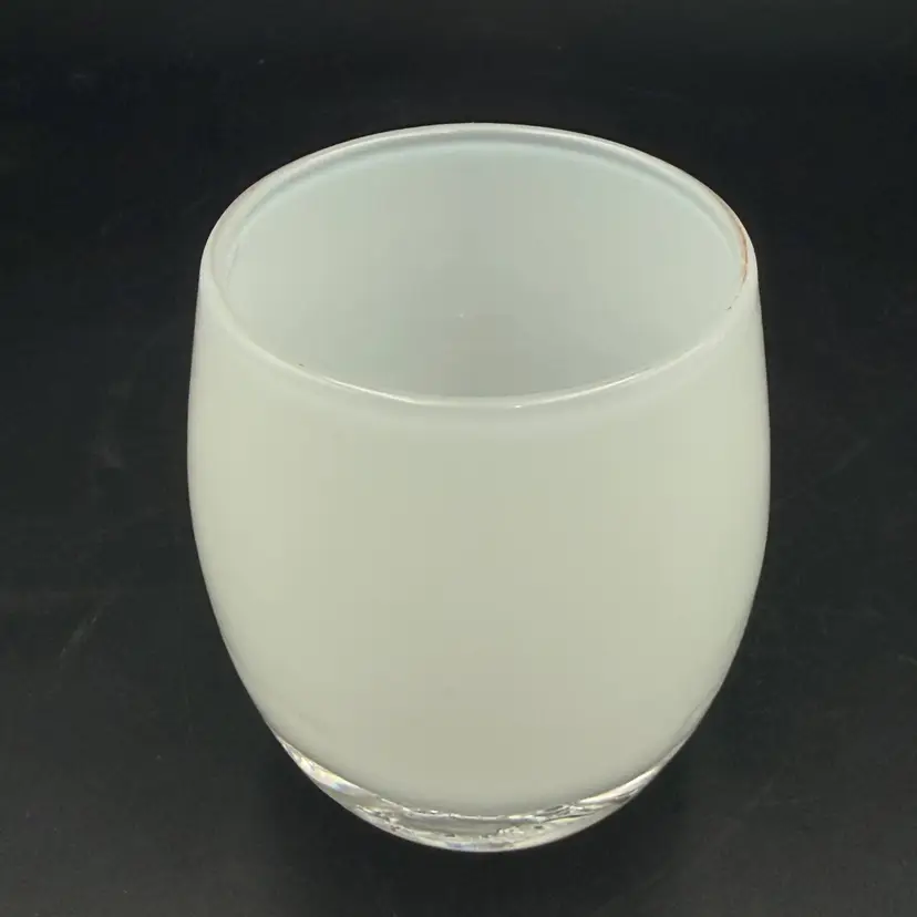 Hand Blown Glassybaby Votive Artisan Candle Holder Solid White Pre Triskelion