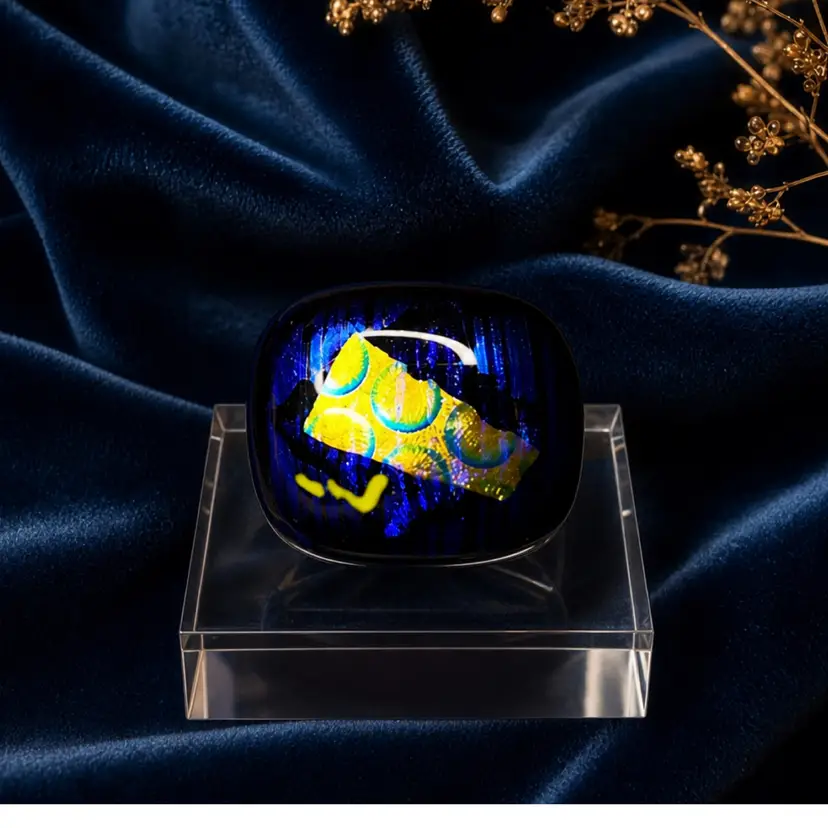 Dichroic Fused Glass Brooch