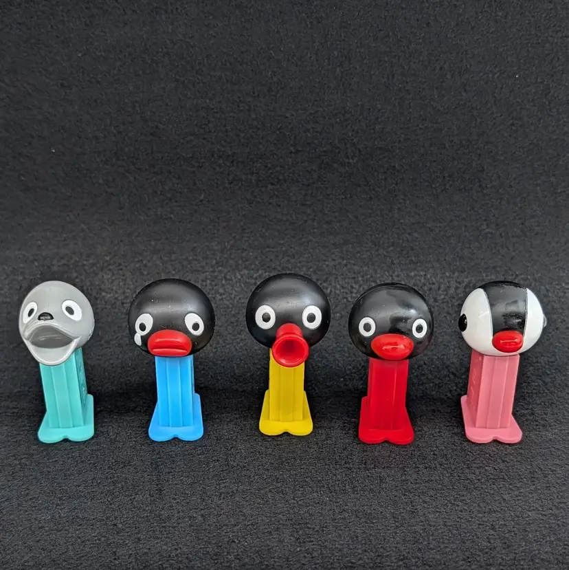 2004 Bandai Pingu #03 Mini PEZ Complete Set 5 Gashapon Japan Toy