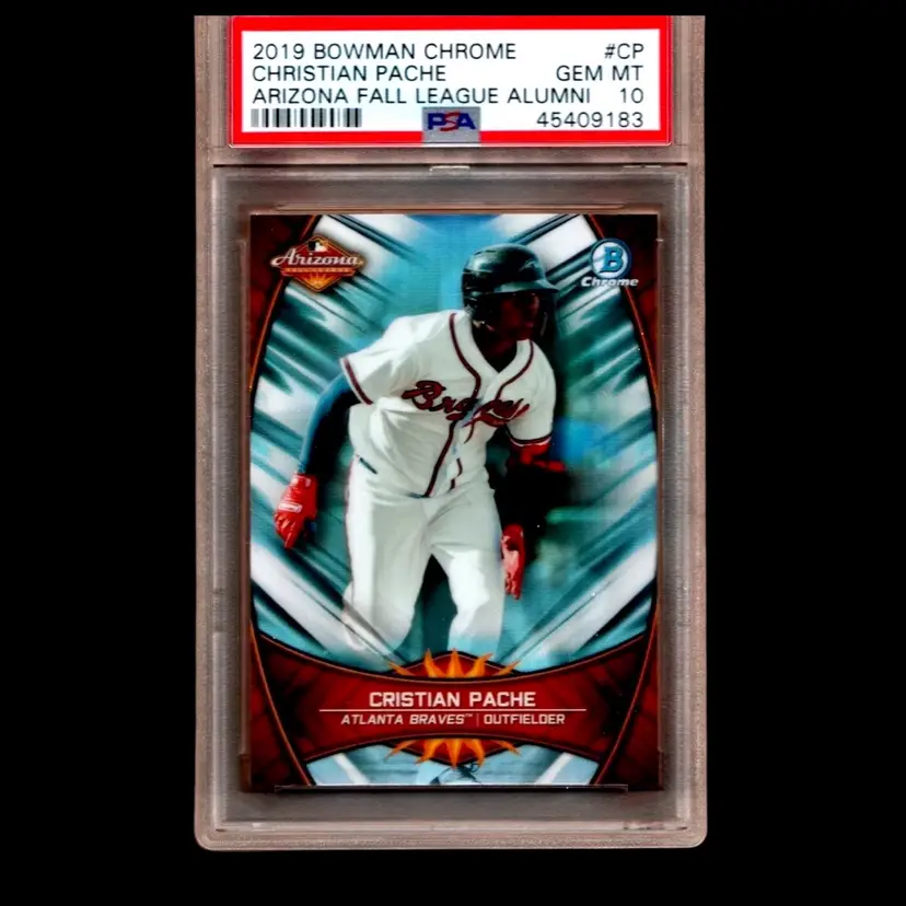 CRISTIAN PACHE 2019 Bowman Chrome #AFL-CP Atlanta Braves PSA 10