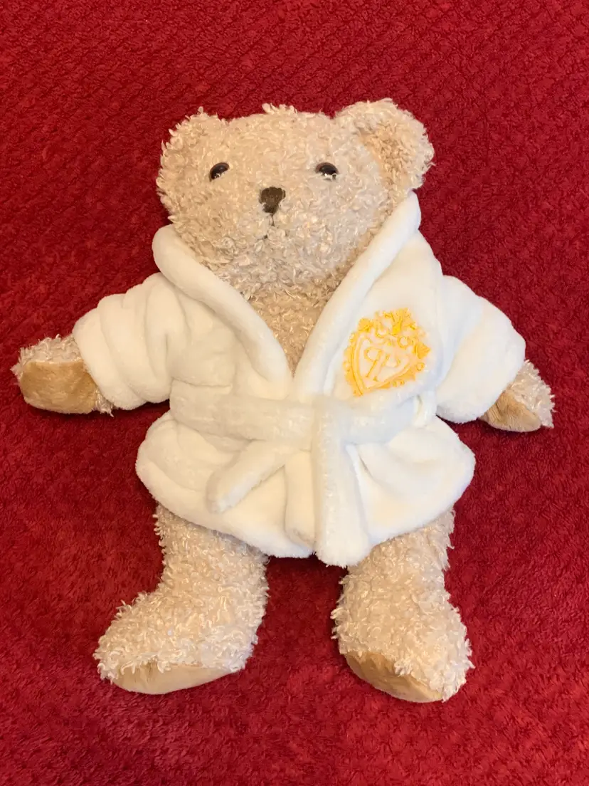 The Plaza Hotel New York City Spa 15” Bear Plush Teddy Bear Signature White Robe