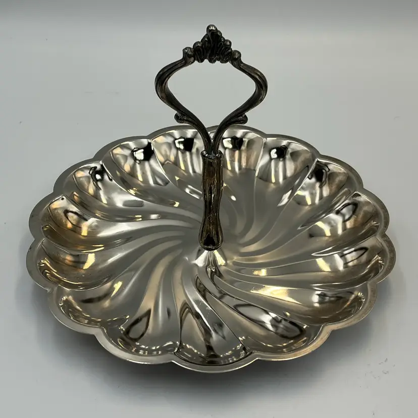 Silver Plated Tidbit/ Bonbon Dish