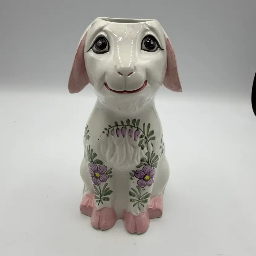 Ceramic Happy Lamb Vase Italy