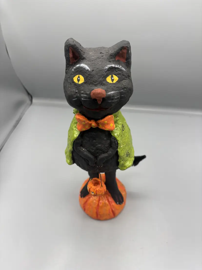 Halloween Folk Art Black Cat
