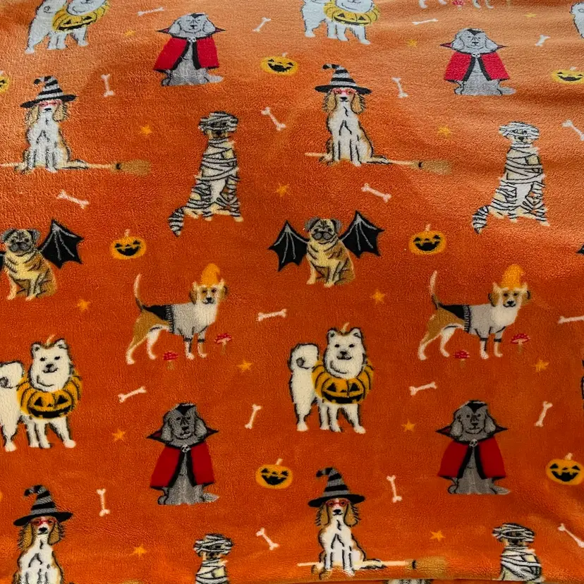 Member’s Mark Costume Canines Plush Blanket Throw 60” x 70” Halloween Puppy Dogs
