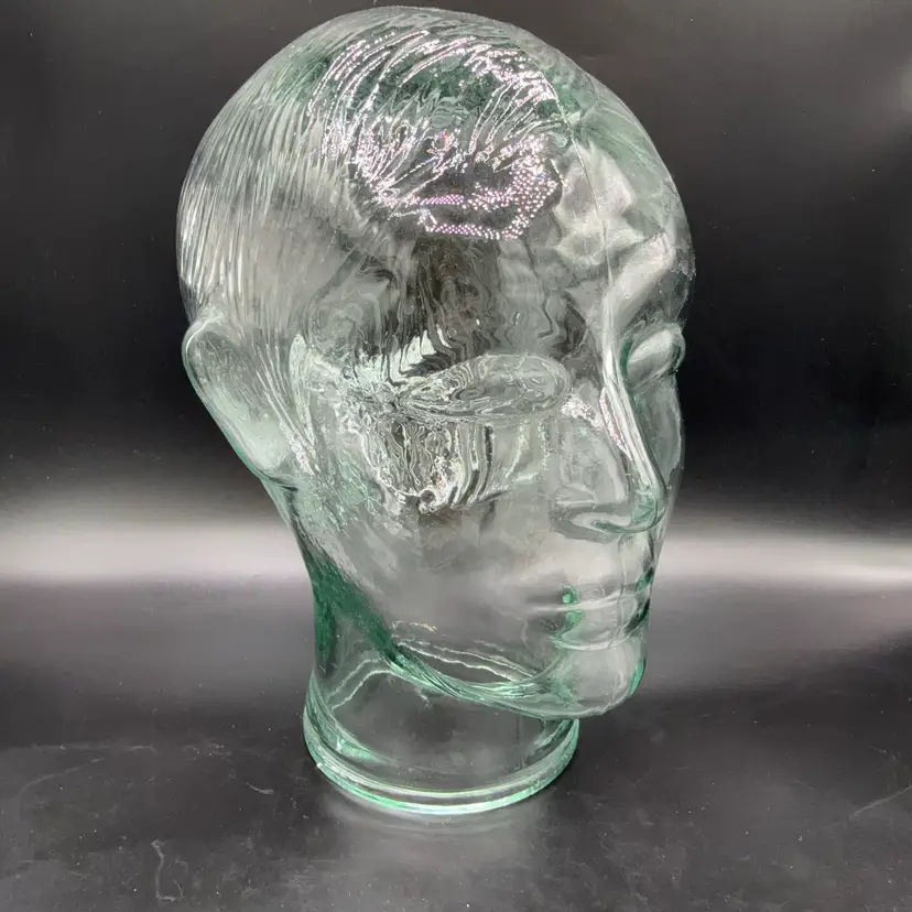 Green Glass Mannequin Head-ships Alone
