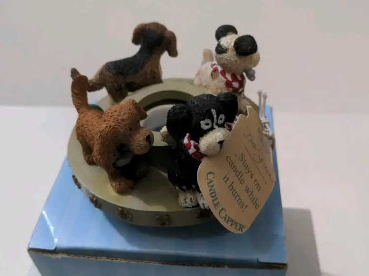 Old Virginia Candle Company Puppies Galore Candle Capper With Box