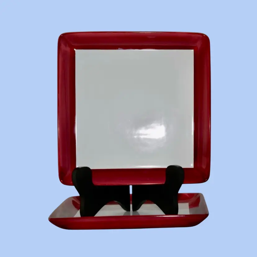 #016- Vintage Dinner Plates Square Serving Platter By Pampered Chef Sold Separately