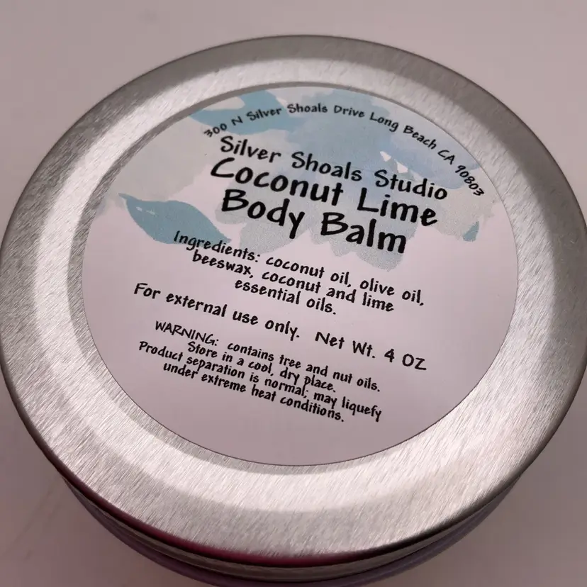 Made by Me!  Body Balm - COCONUT LIME - 4 OZ Made with Beeswax!  READ
