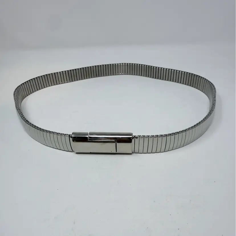 Vintage Silver-Tone Stretch Belt