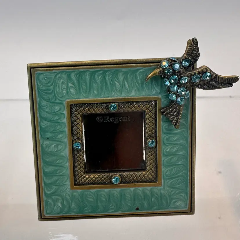 #01 Vintage Two’s Company Jeweled Hummingbird Mini Frame