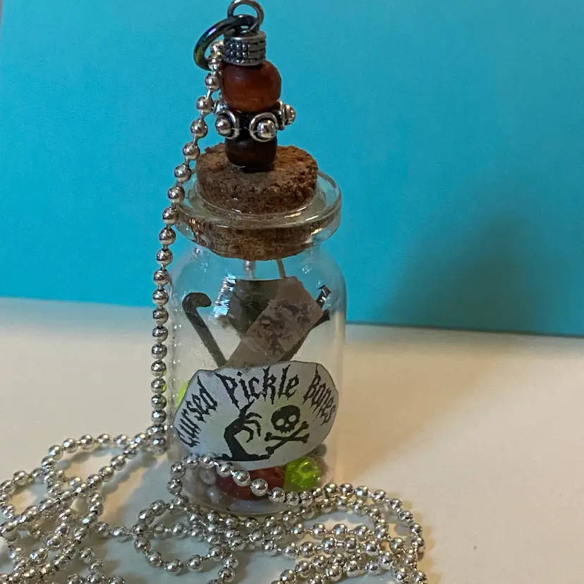 #01 - Cursed Pickle Bone Jar Pendant & Magnet