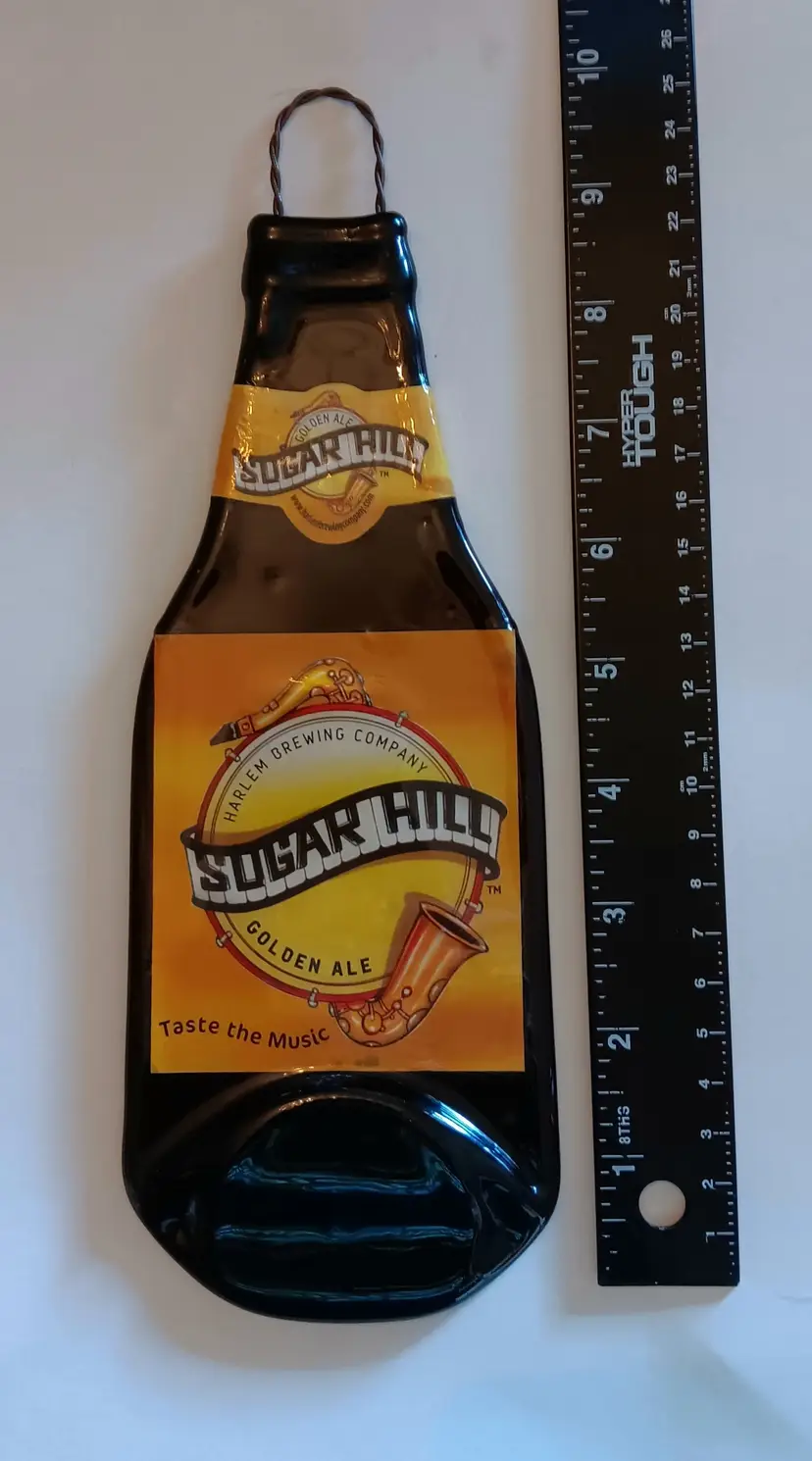 Harlem Brewing Golden Ale Melted Beer Bottle Wall Hanger Promo Advertising