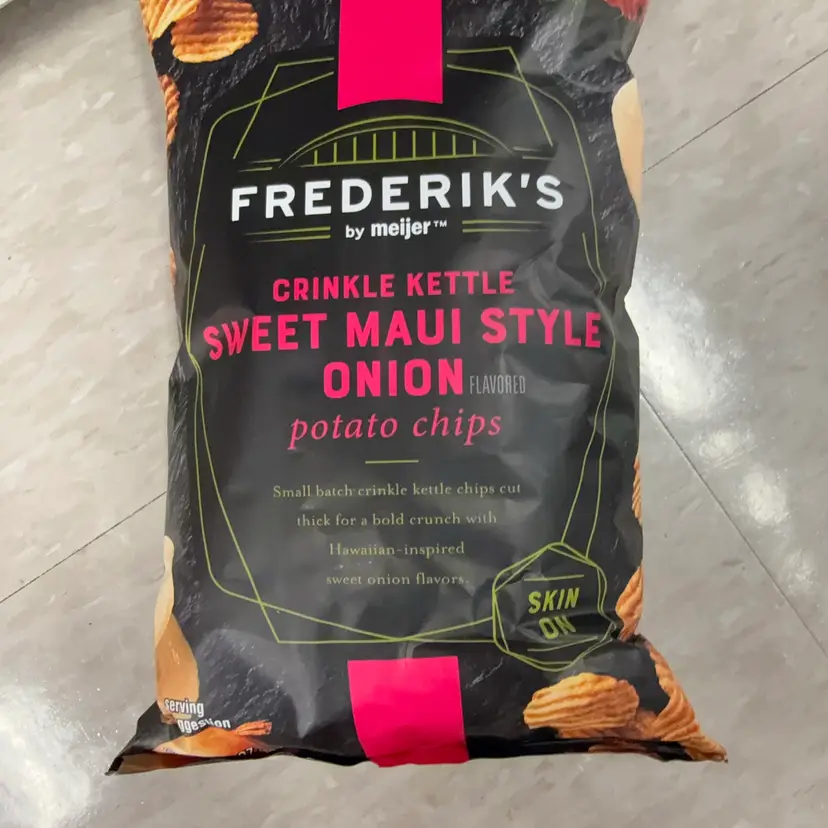 Crinkle Kettle, Sweet Maui Style Onion, Potato Chips