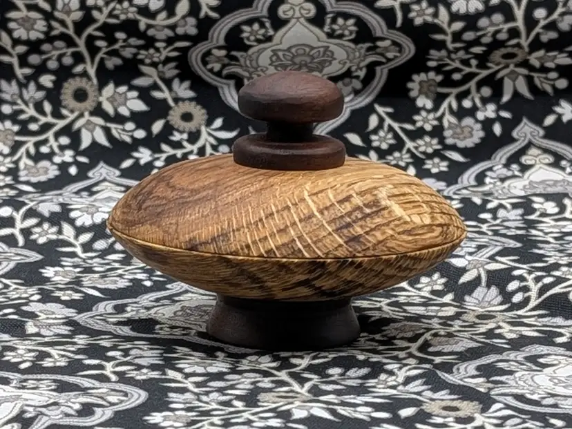Four Inch Sweet Gum and Walnut Display Container