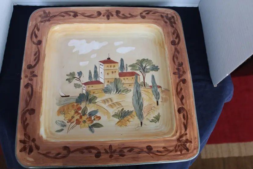 Certified International Tuscan Landscape-Pamela Gladding Square Serving Platter